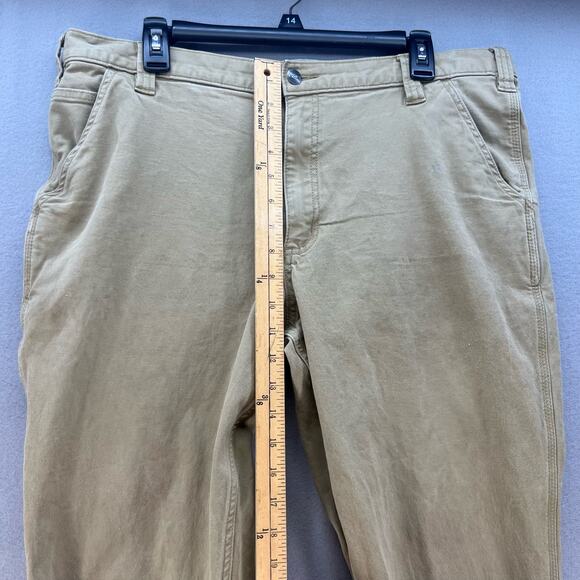 Carhartt Khaki Pants Men's 38x32 Tan Relaxed Fit Straight Leg Work Heavy Duty - Picture 6 of 16